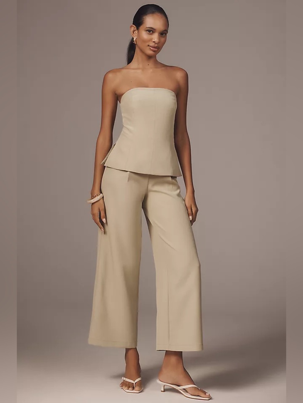NWT Anthropologie Rare London Petite Strapless Tailored Jumpsuit‎ size SP